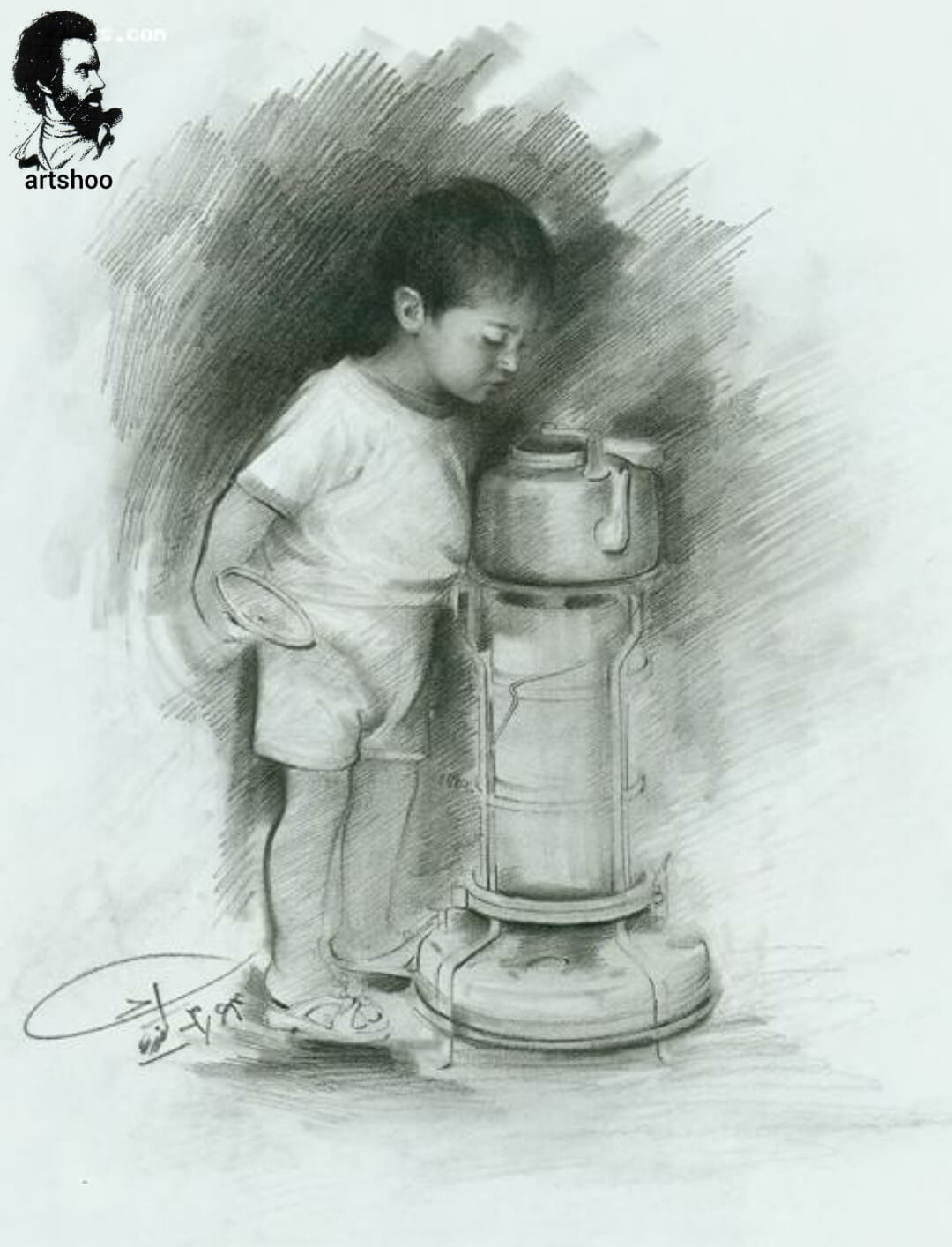 آموزش نقاشی سیاه قلم